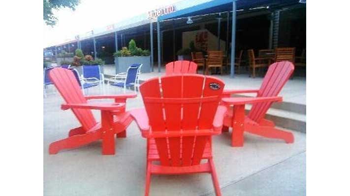 ITOF - Trinity Groves with red wooden chairs